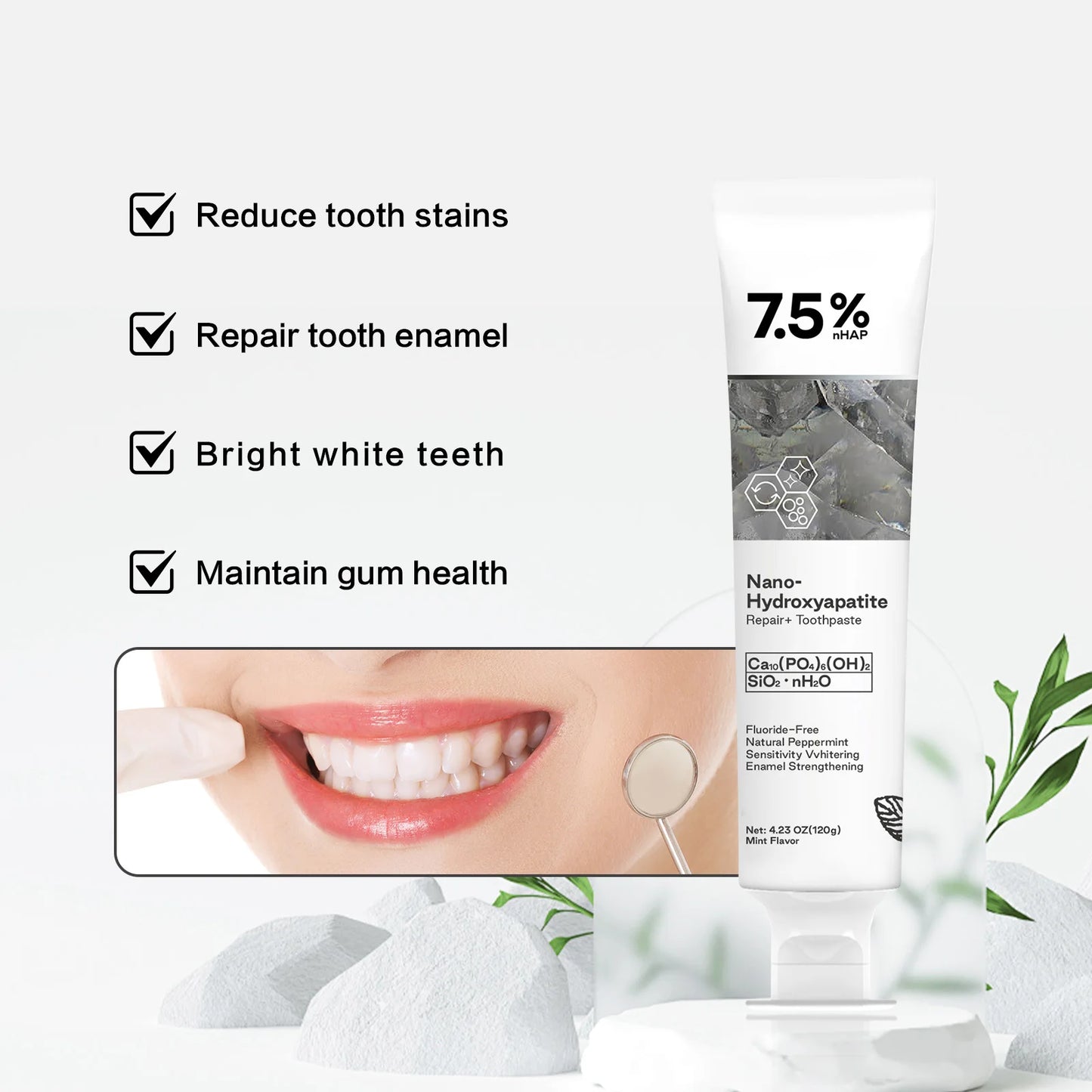 Fluoride-Free Hydroxyapatite Toothpaste (50% OFF Today!)