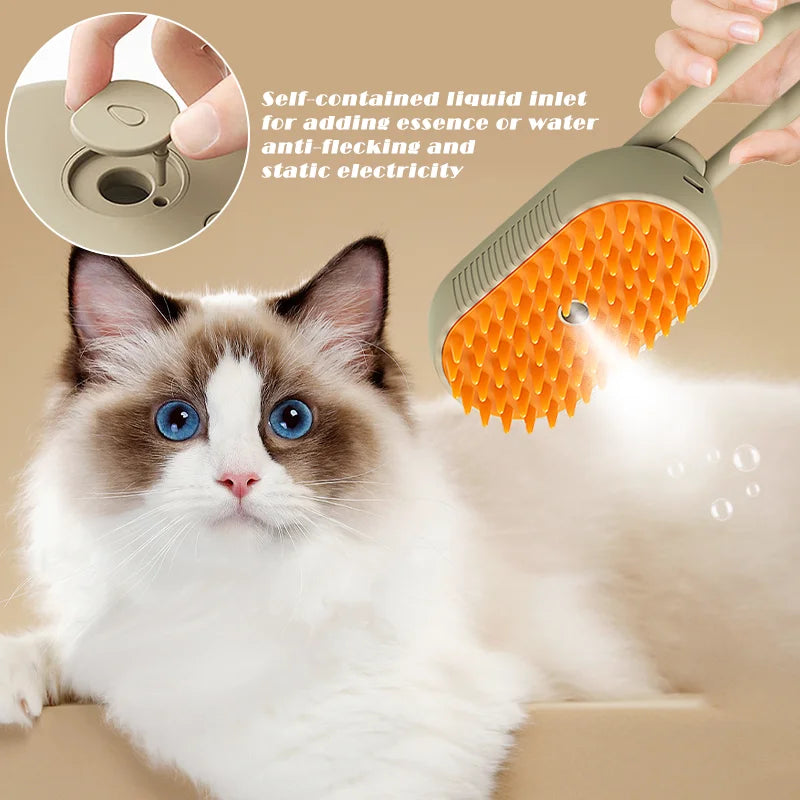 3 IN 1 PET STEAMY MASSAGE SPA BRUSH (50% OFF TODAY!)